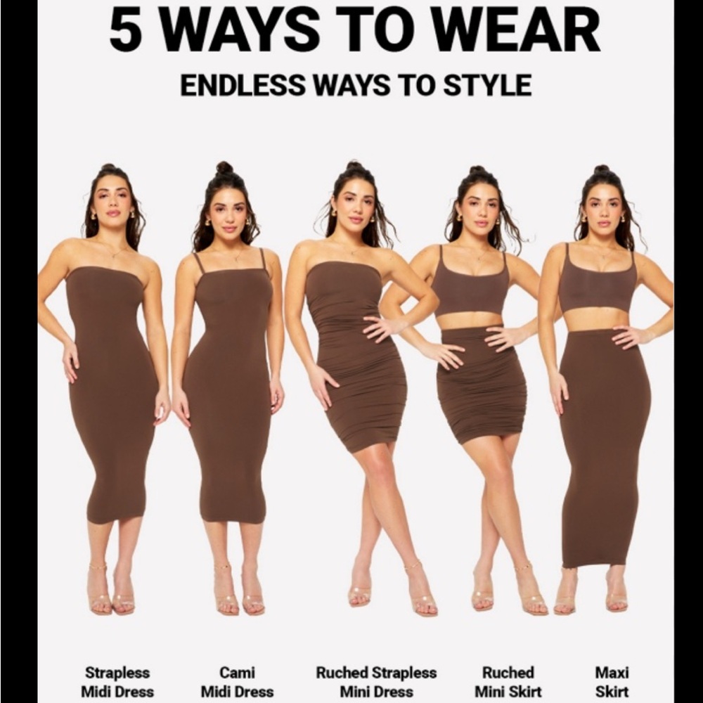 YITTY • Black • Nearly Naked Shaping 5 in 1 Convertible • Strapless • Dress •